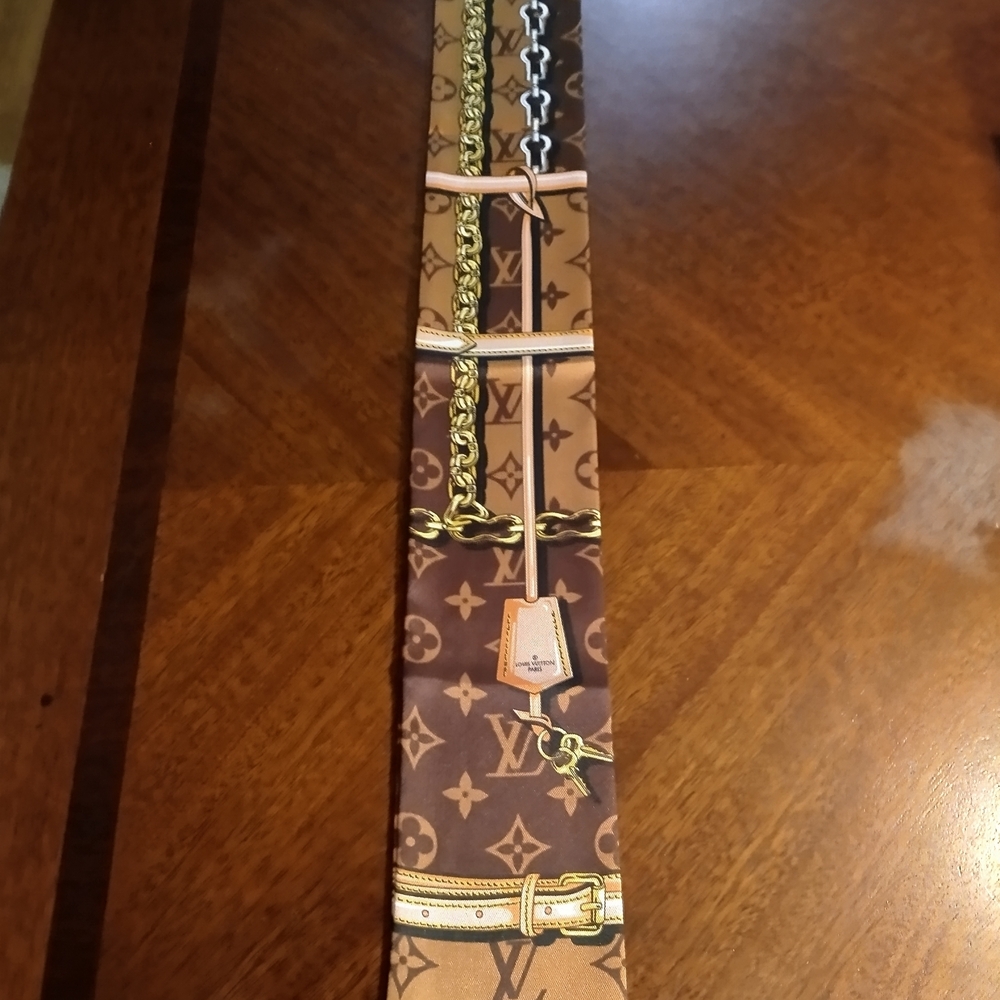 Louis Vuitton Monogram Brown and Gold Twilly - Picture 5 of 11